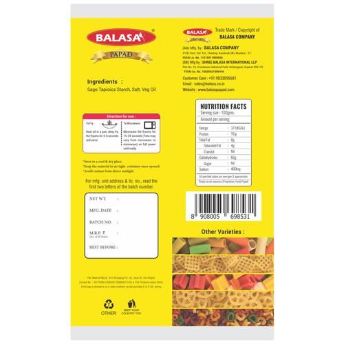 BALASA Sabudana Kurdai Papad-Fryums - Crispy, 100 g PP-2.webp